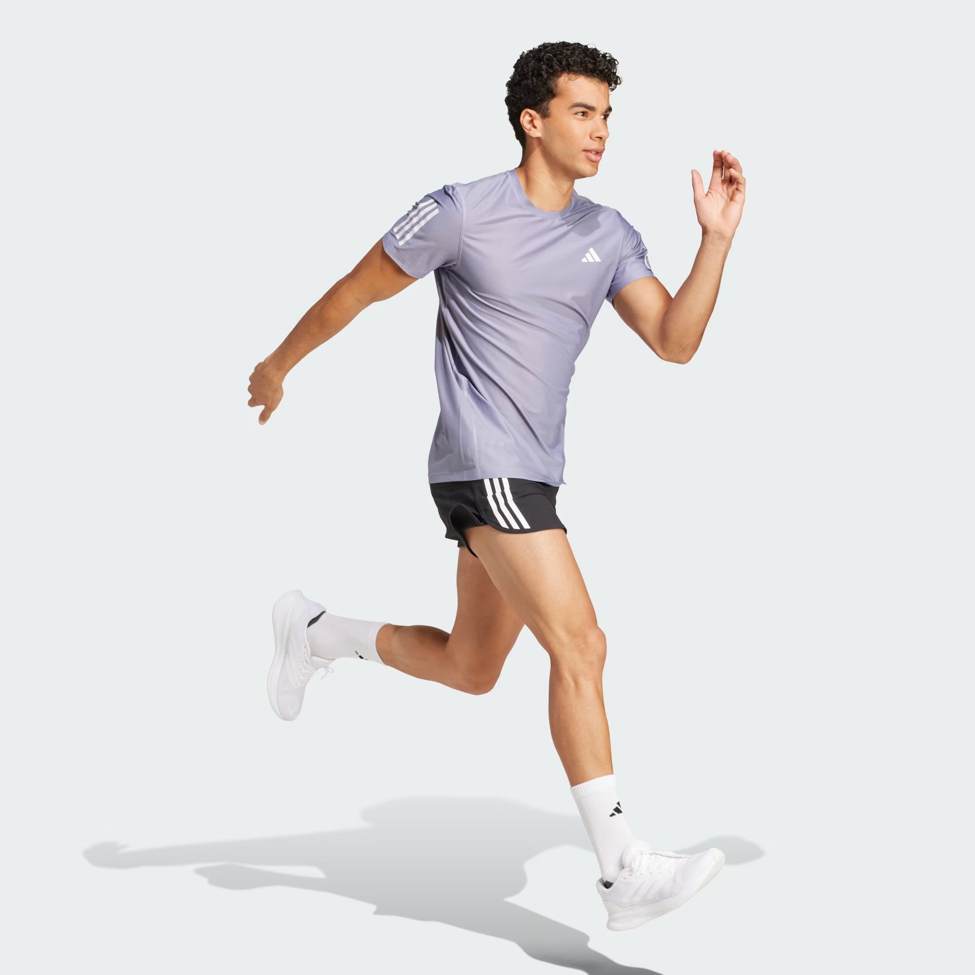Adidas Own The Run Men’s Running T-Shirt - Silver Violet