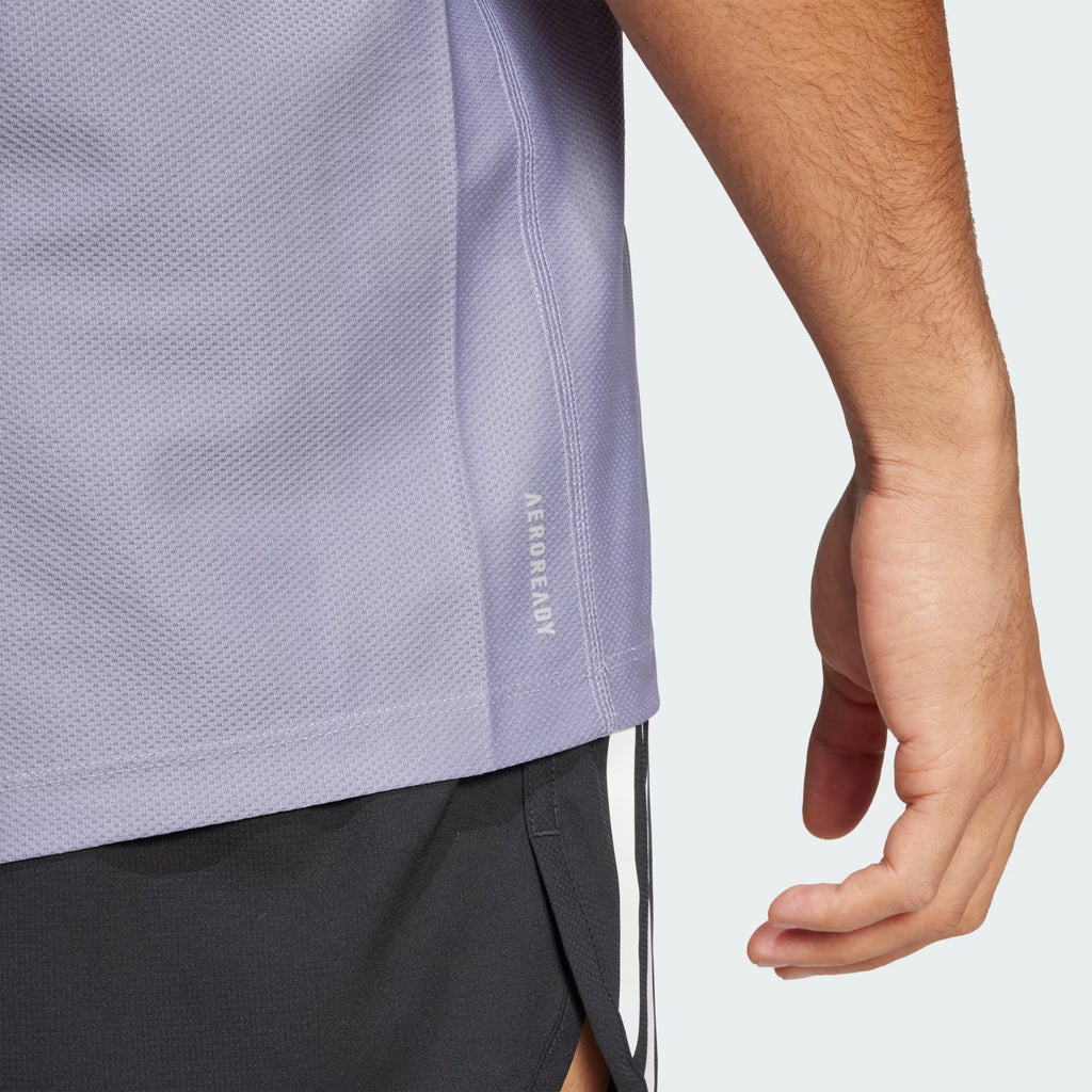 Adidas Own The Run Men’s Running T-Shirt - Silver Violet