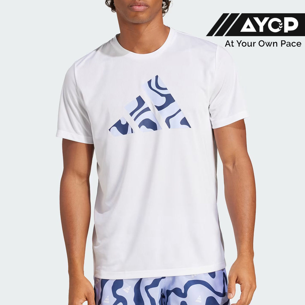Adidas Run It Brand Love Climacool Men’s Running T-Shirt - White Purple