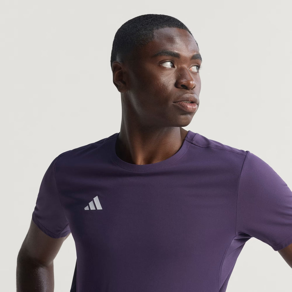 Adidas Adizero Essentials Men's Running T-Shirt - Aurora Plum