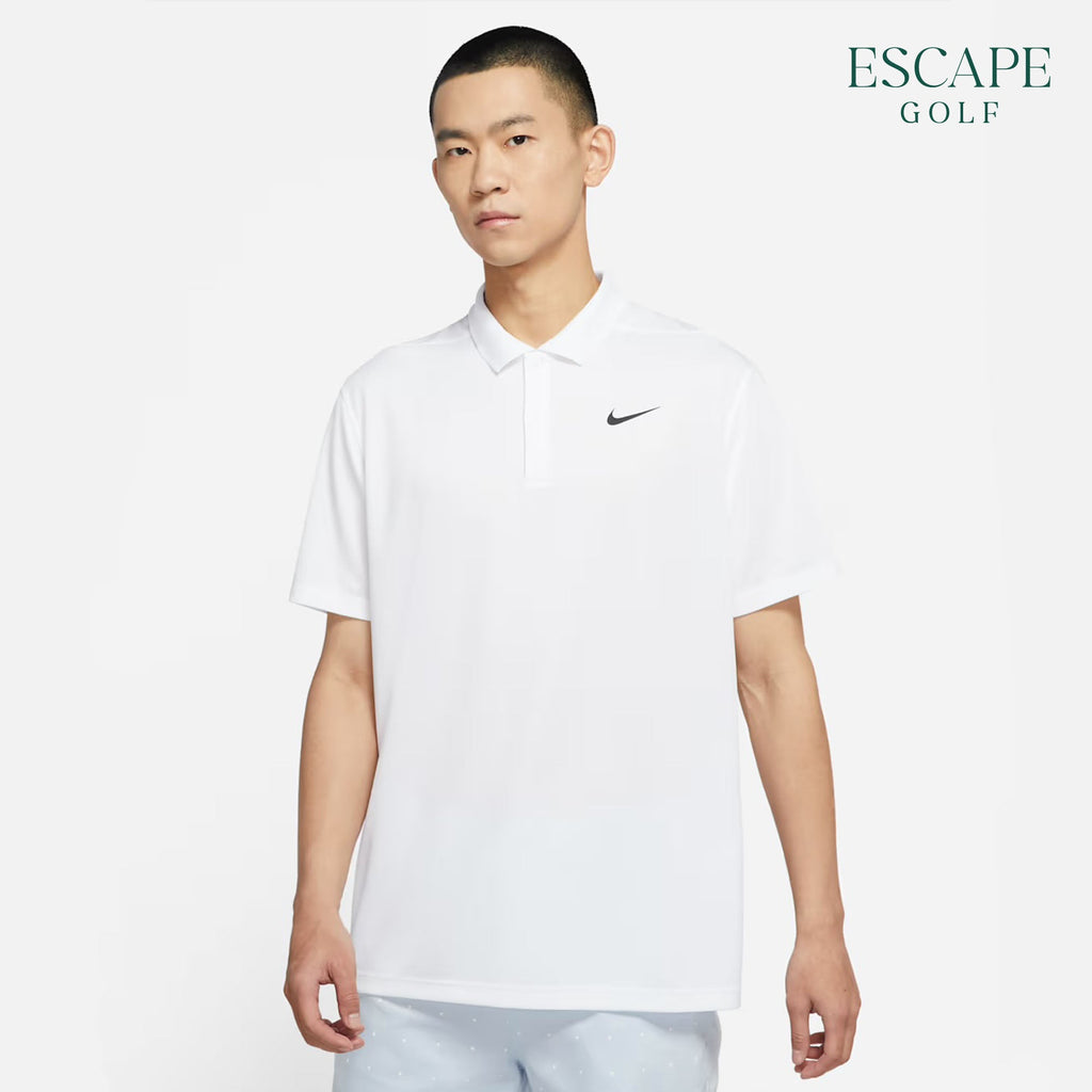 Kaos Polo Golf Olahraga Pria Putih | Kaos Polo Golf Pria Nike Dri-FIT Victory - Putih