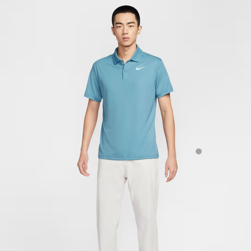 Kaos Polo Golf Olahraga Pria Biru | Nike Dri-FIT Victory Men’s Golf Polo Shirts - Anthracite
