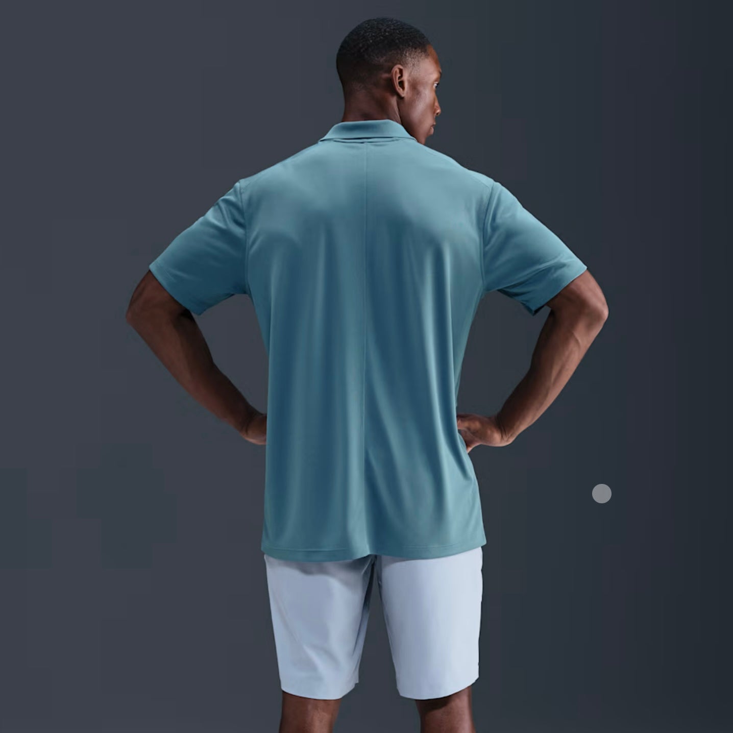 Kaos Polo Golf Olahraga Pria Biru | Nike Dri-FIT Victory Men’s Golf Polo Shirts - Anthracite