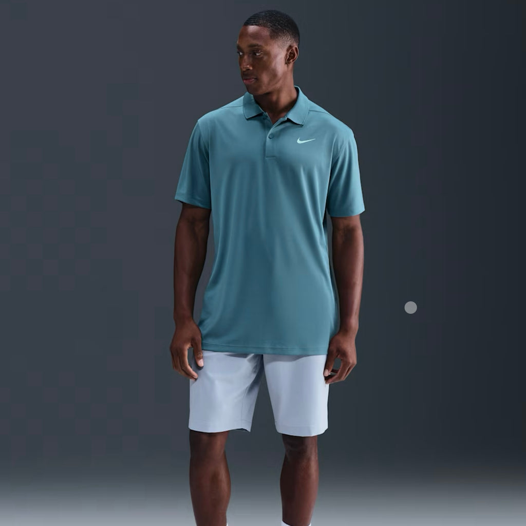Kaos Polo Golf Olahraga Pria Biru | Nike Dri-FIT Victory Men’s Golf Polo Shirts - Anthracite