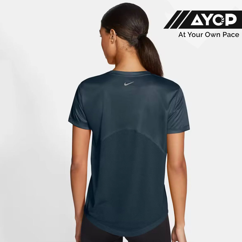 Nike Dri-FIT Miler Short Sleeve Women's Running T-Shirt - Armoury Navy