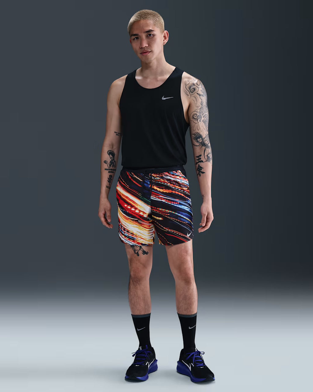 Nike Dri-FIT Stride 7-inch Brief-lined Men’s Running Shorts - Fireworks Black