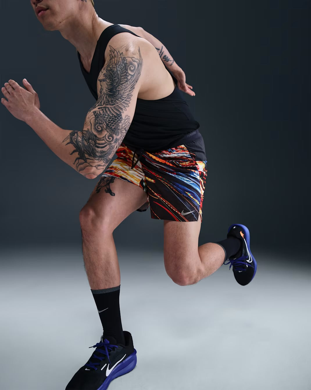 Nike Dri-FIT Stride 7-inch Brief-lined Men’s Running Shorts - Fireworks Black