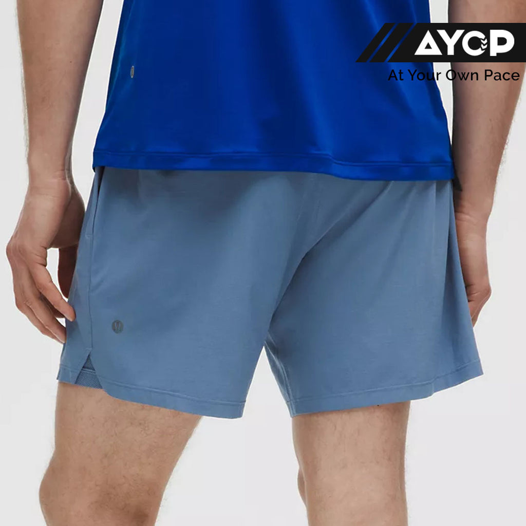 Lululemon Mile Maker Ripstop 6-inch Men’s Running Shorts - Washed Denim