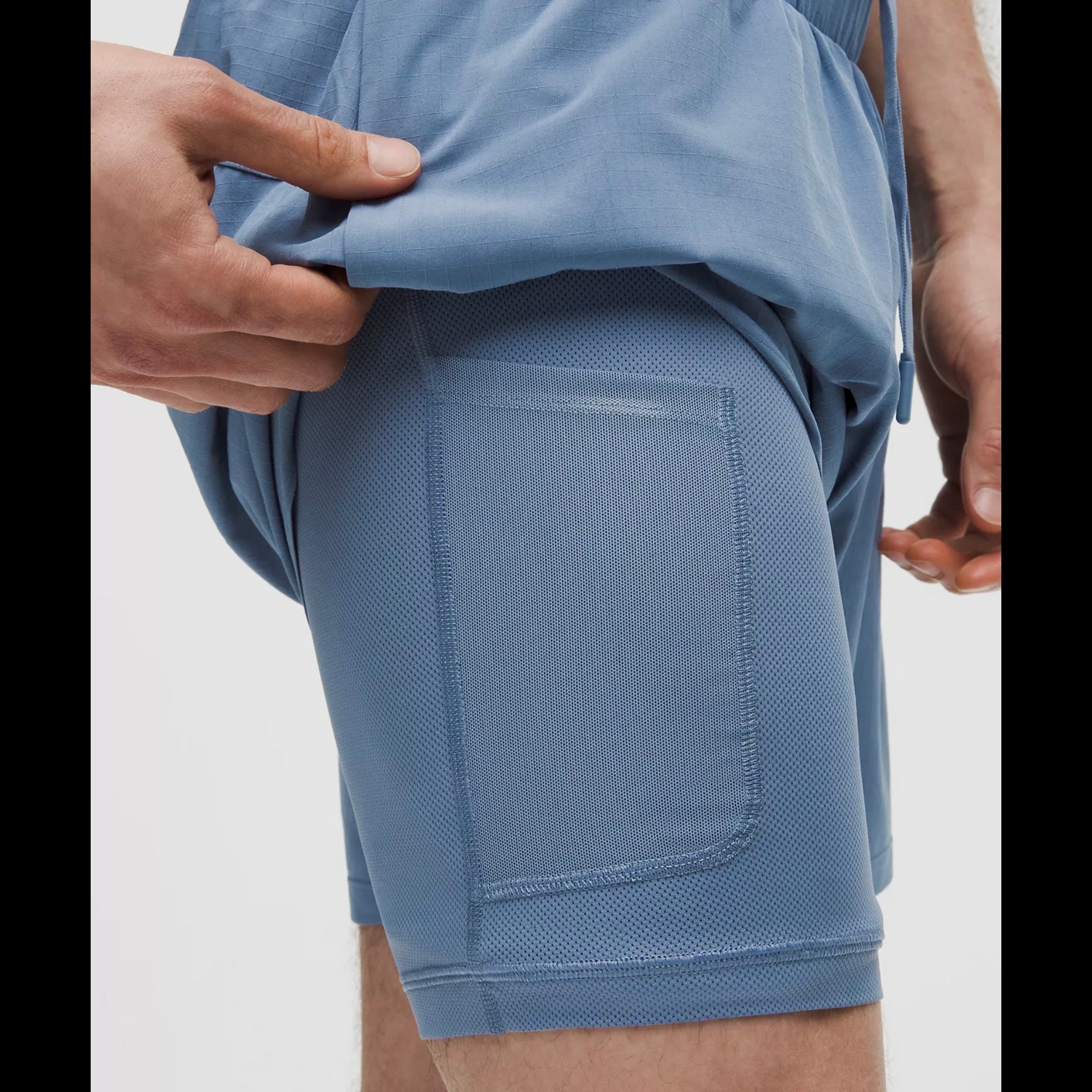 Lululemon Mile Maker Ripstop 6-inch Men’s Running Shorts - Washed Denim