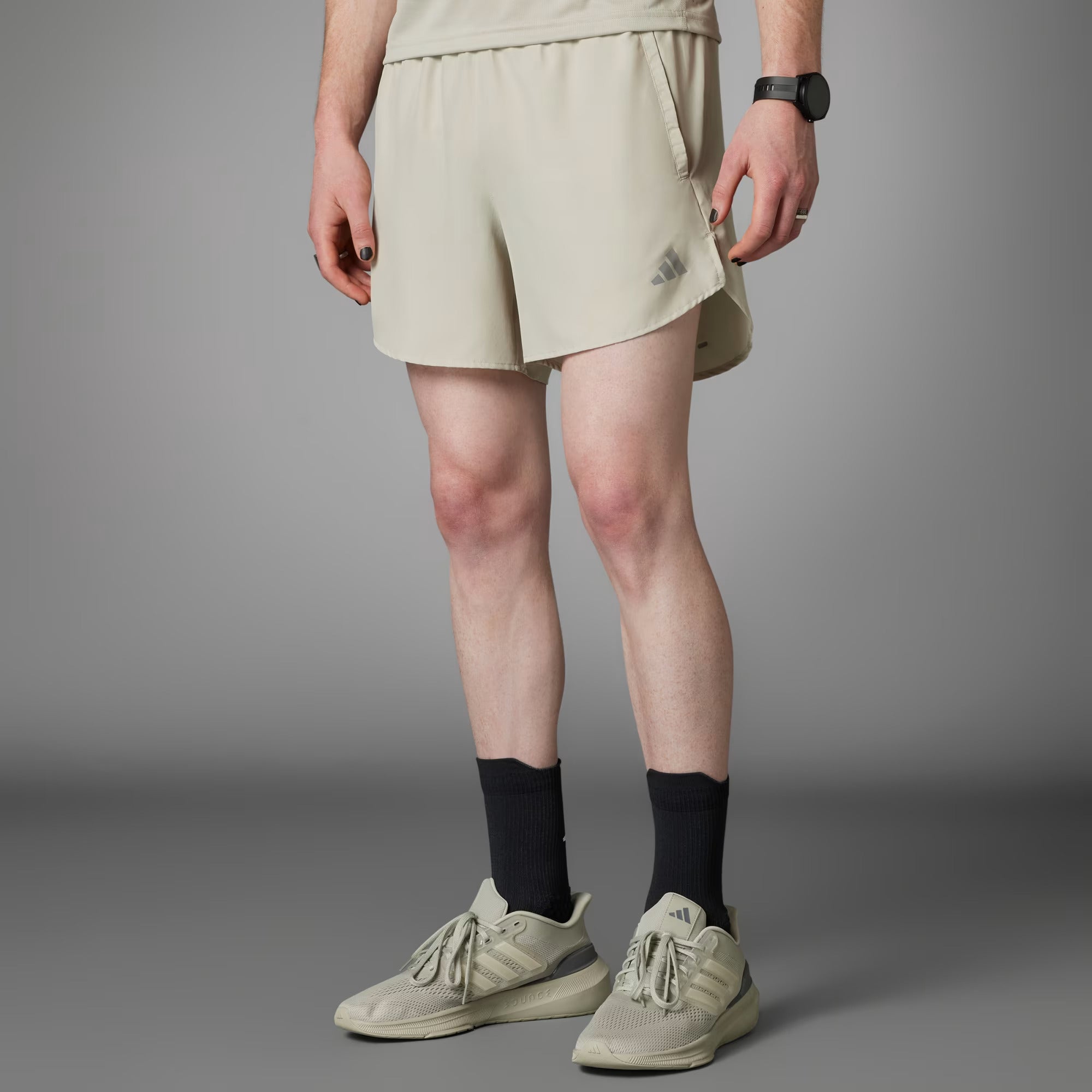 Adidas Run It Men's Running Shorts - Putty Grey