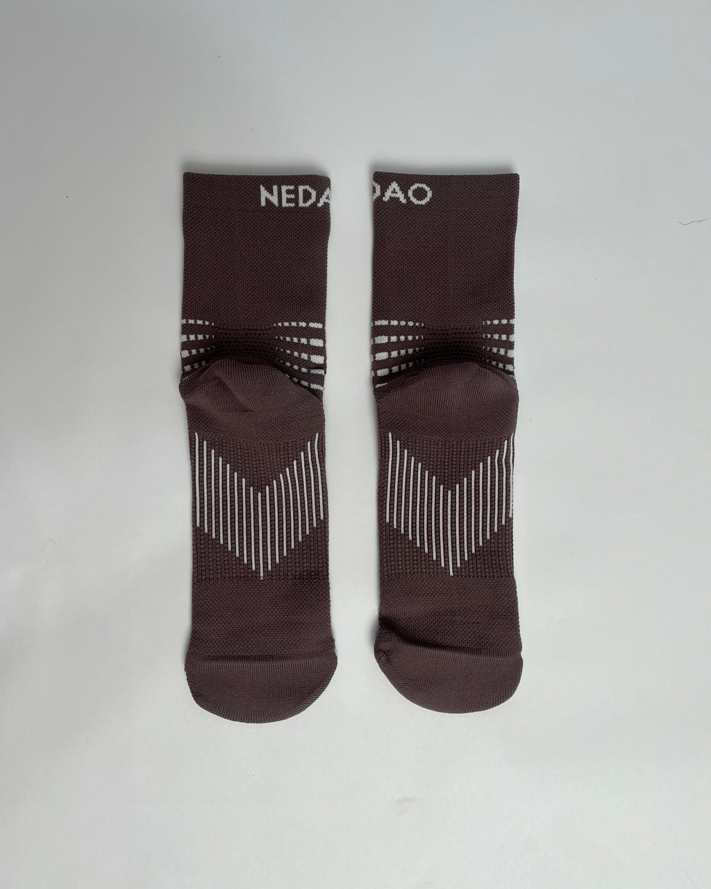 Nedao Archwrap Crew Running Socks - Brown