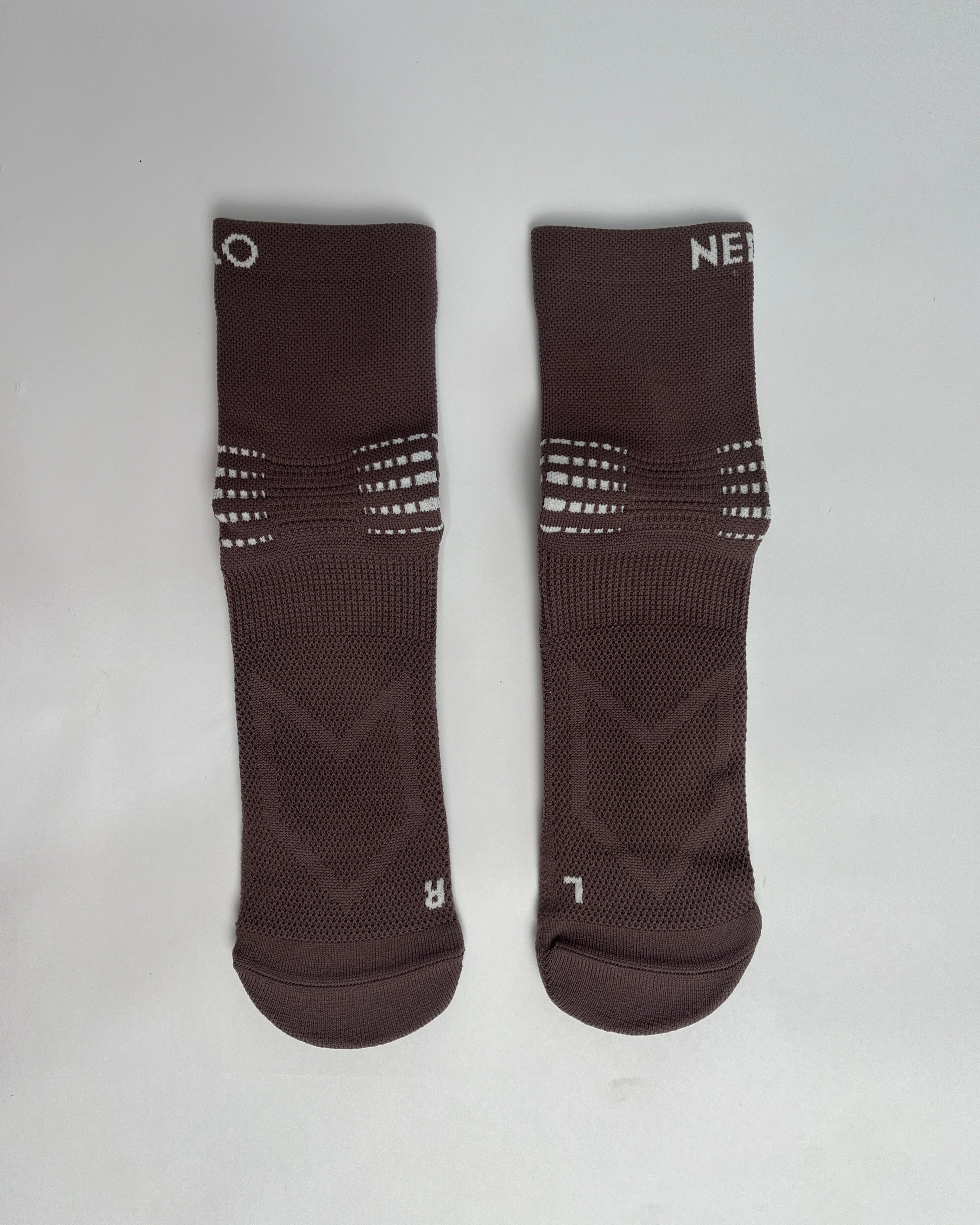 Nedao Archwrap Crew Running Socks - Brown