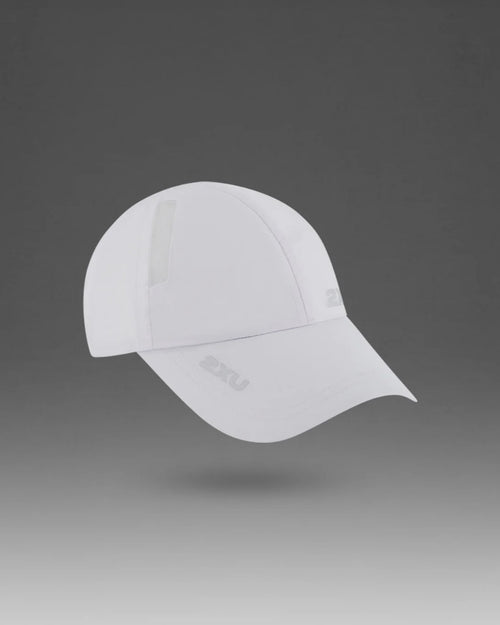 2XU Lightweight 6-panel run cap - WHT/WHT