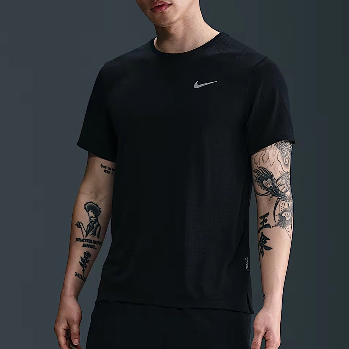Nike Miler Breathe Dri-FIT Short Sleeve Men's Running T-Shirt - Black
