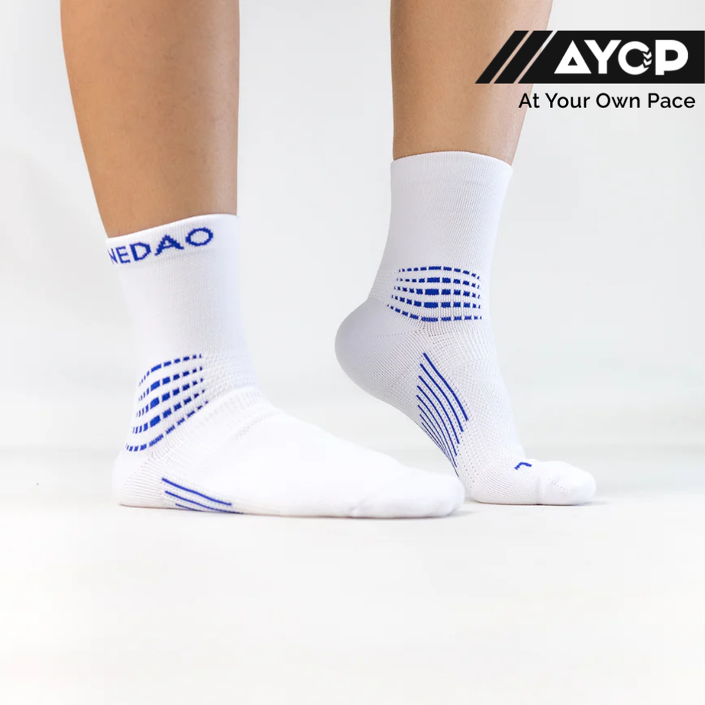 Nedao ArchWrap Ankle Running Socks - White