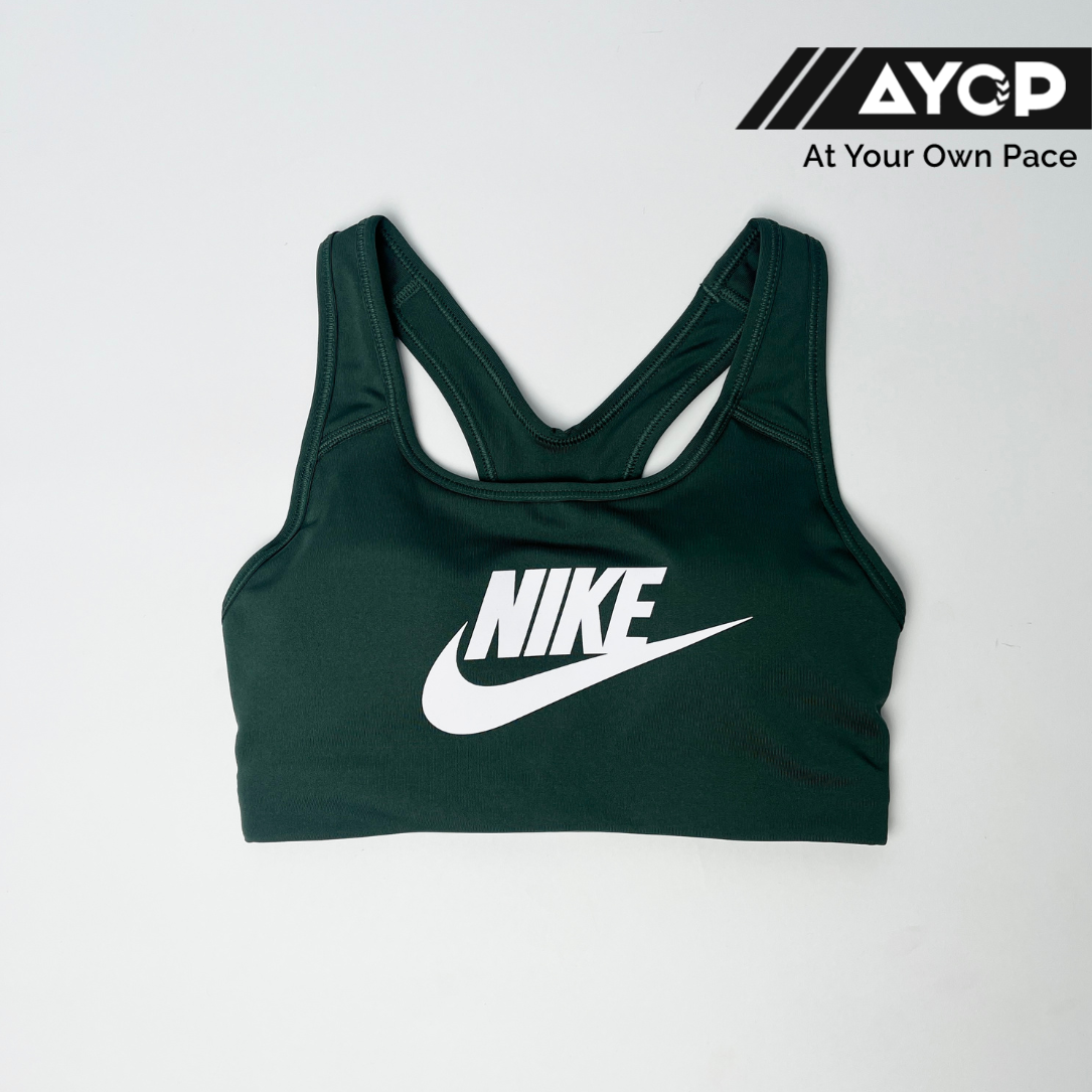 Nike Swoosh Medium Supports Sports Bra - Vintage Green