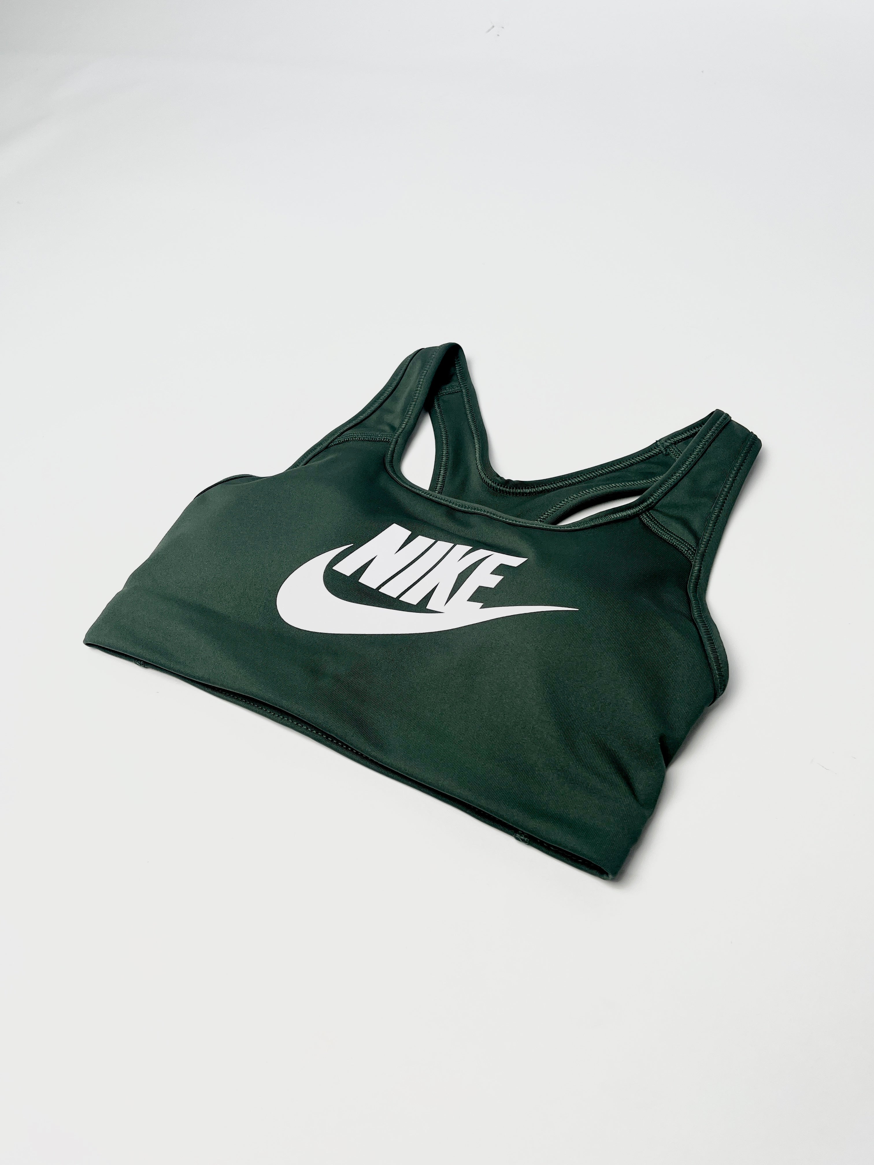 Nike Swoosh Medium Supports Sports Bra - Vintage Green