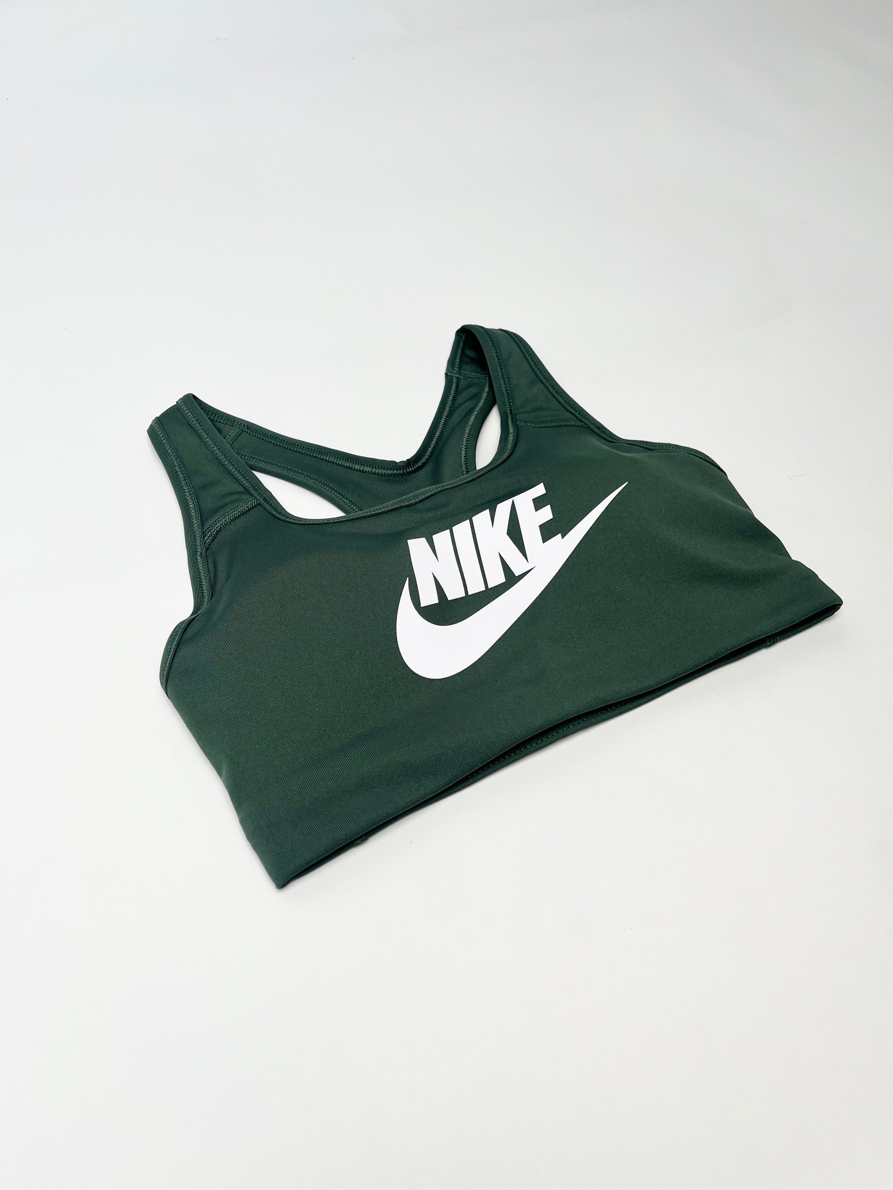 Nike Swoosh Medium Supports Sports Bra - Vintage Green
