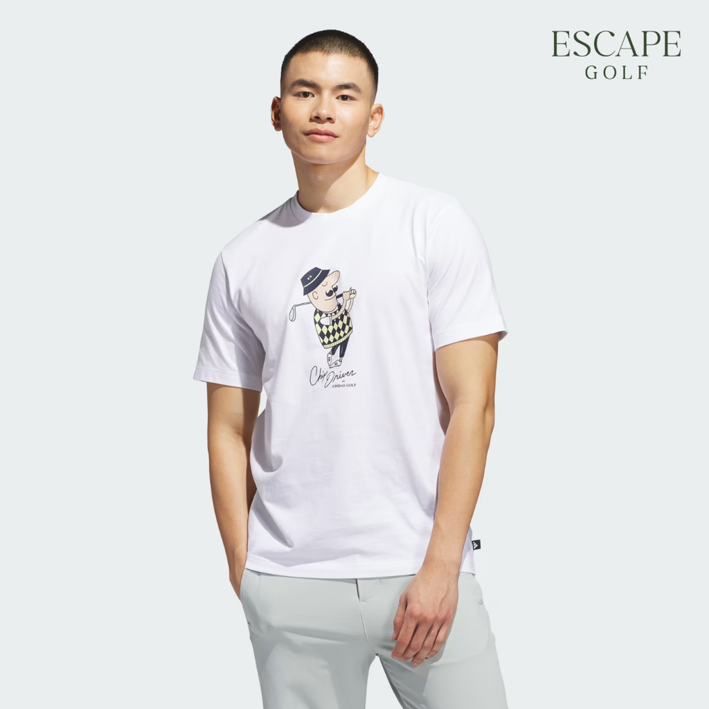 Kaos Golf Pria Putih | Classic Chip Graphic Tee