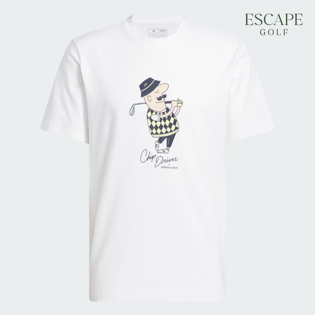 Kaos Golf Pria Putih | Classic Chip Graphic Tee
