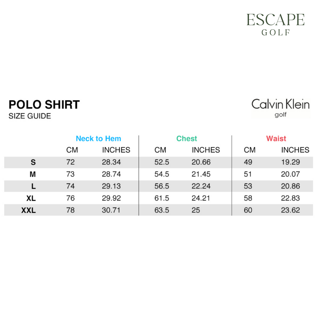 Kaos Polo Golf Putih | Calvin Klein Campus Golf Polo Shirt