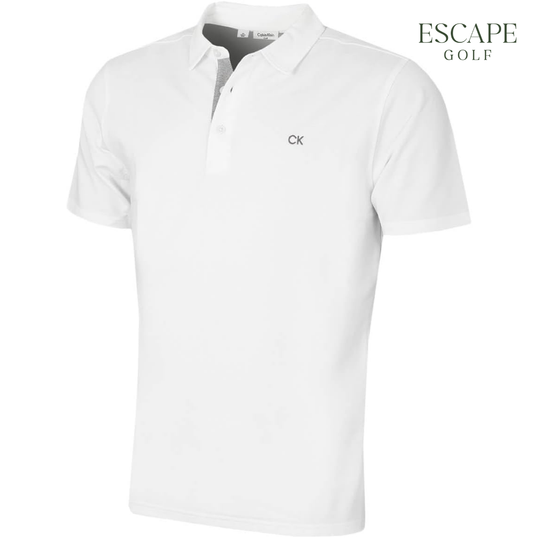 Kaos Polo Golf Putih | Calvin Klein Campus Golf Polo Shirt