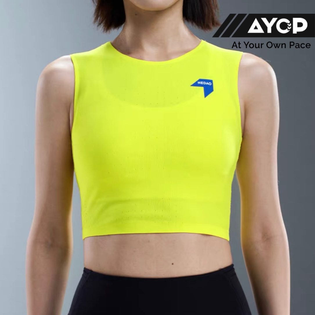 Nedao Women's Qiflow Running Crop Top - Neon