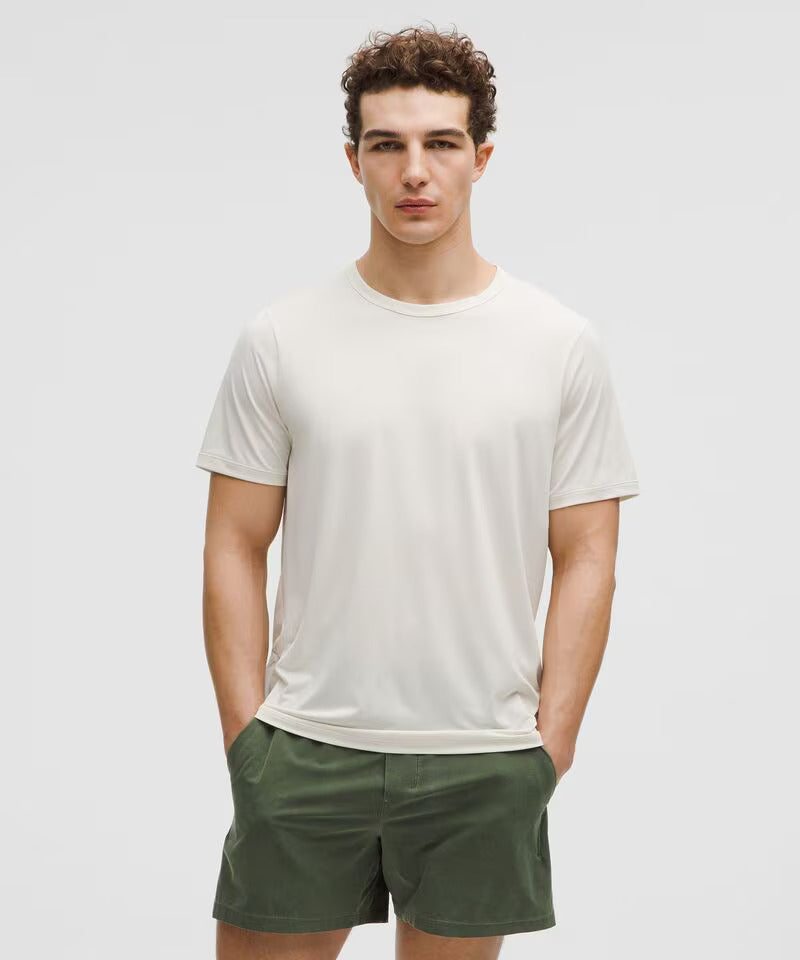 Lululemon Mile Maker Run Crew Lightweight Short-Sleeve Men's T-Shirt - VPOR (OFF WHITE)