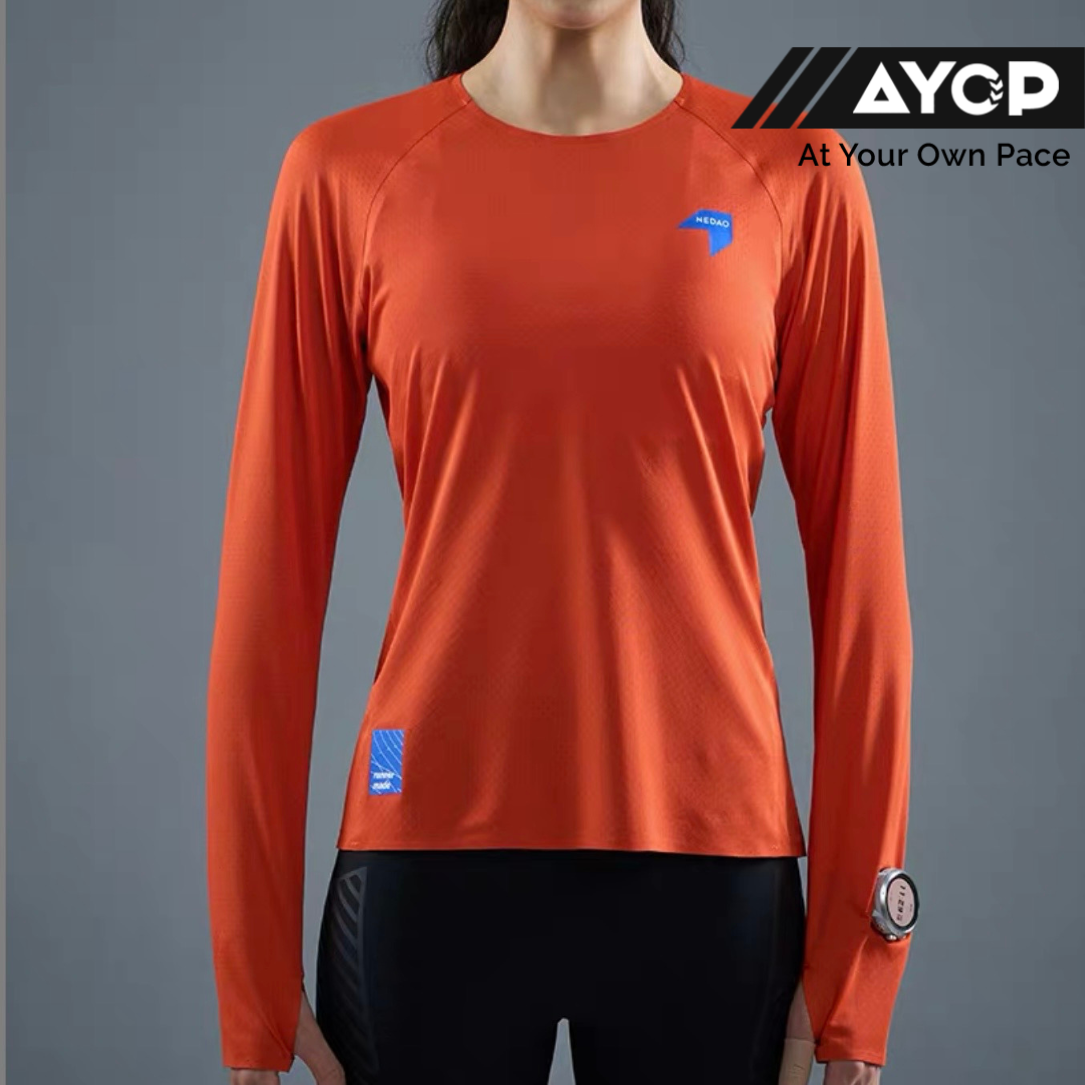 Nedao Swiftbreeze Women’s Running Long Sleeve V2.0 T-Shirt - Racing Orange