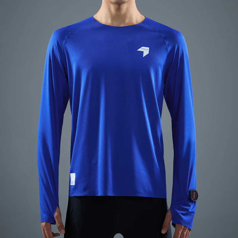 Nedao SwiftBreeze Men's Running Long Sleeve - Nedao Blue