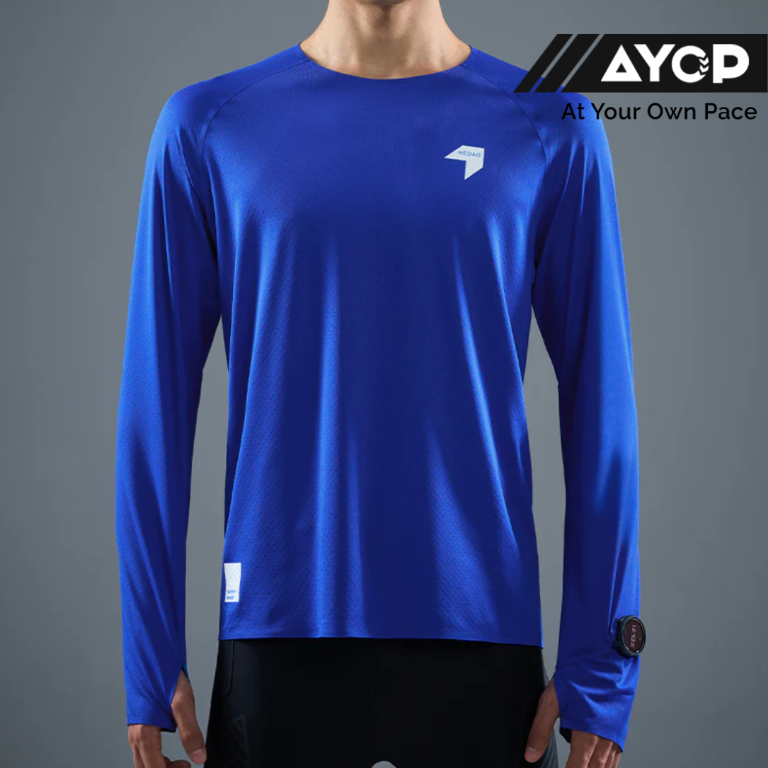 Nedao SwiftBreeze Men's Running Long Sleeve - Nedao Blue