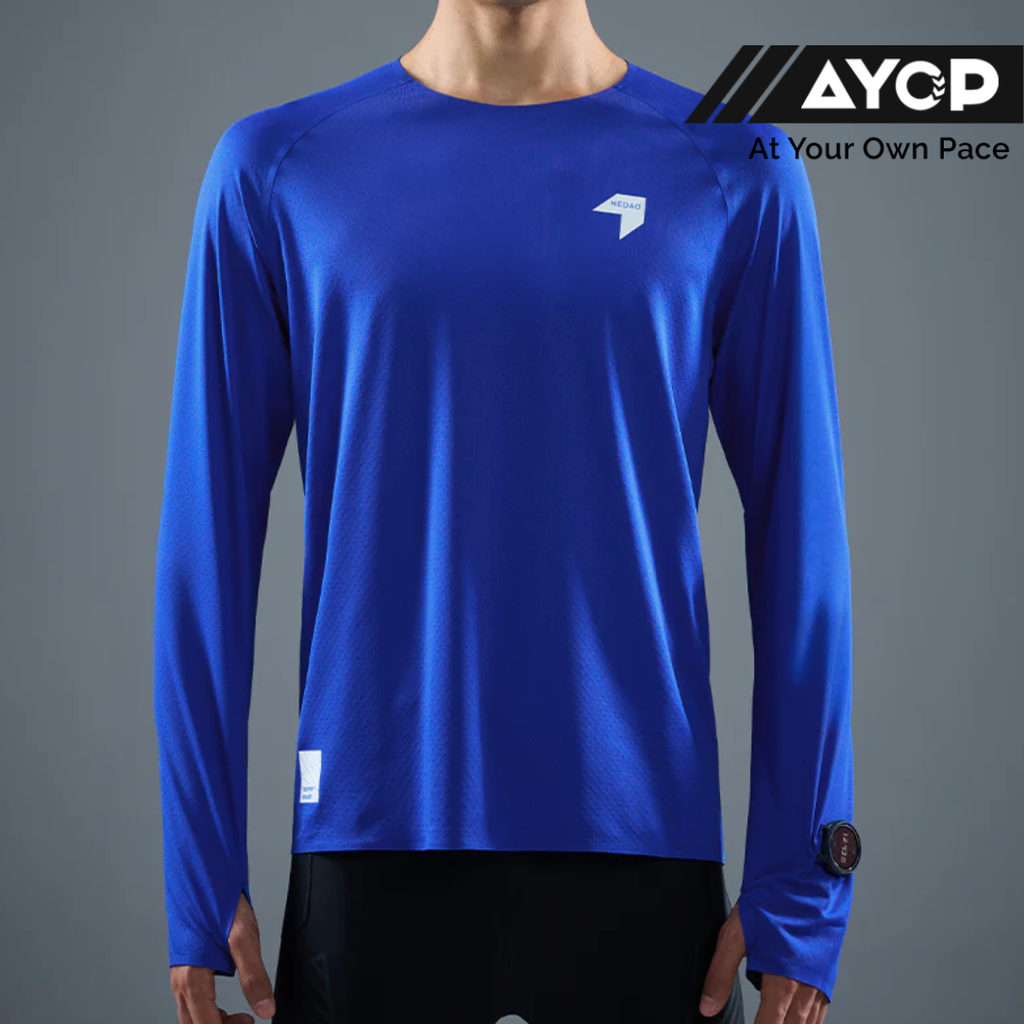 Nedao SwiftBreeze Men's Running Long Sleeve - Nedao Blue
