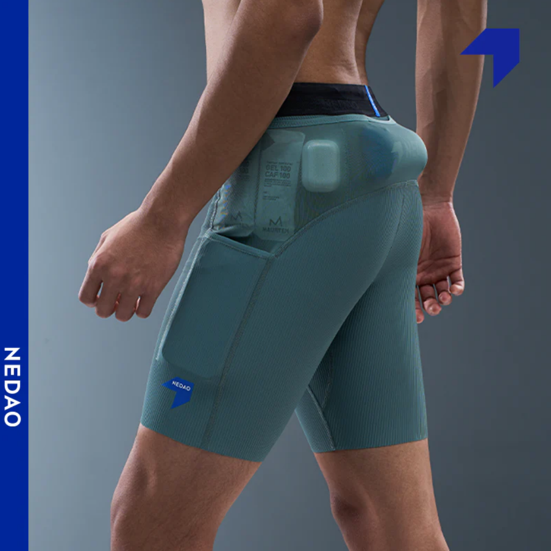 Nedao VelocityX 1/2-Length Pro 7-inch Men's Tights - Mountain Blue