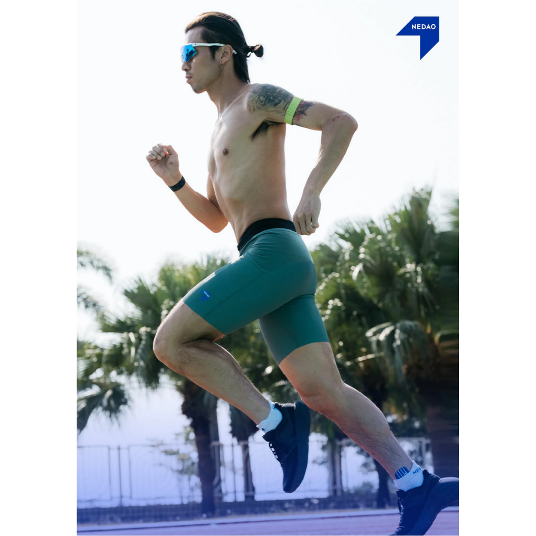 Nedao VelocityX 1/2-Length Pro 7-inch Men's Tights - Mountain Blue