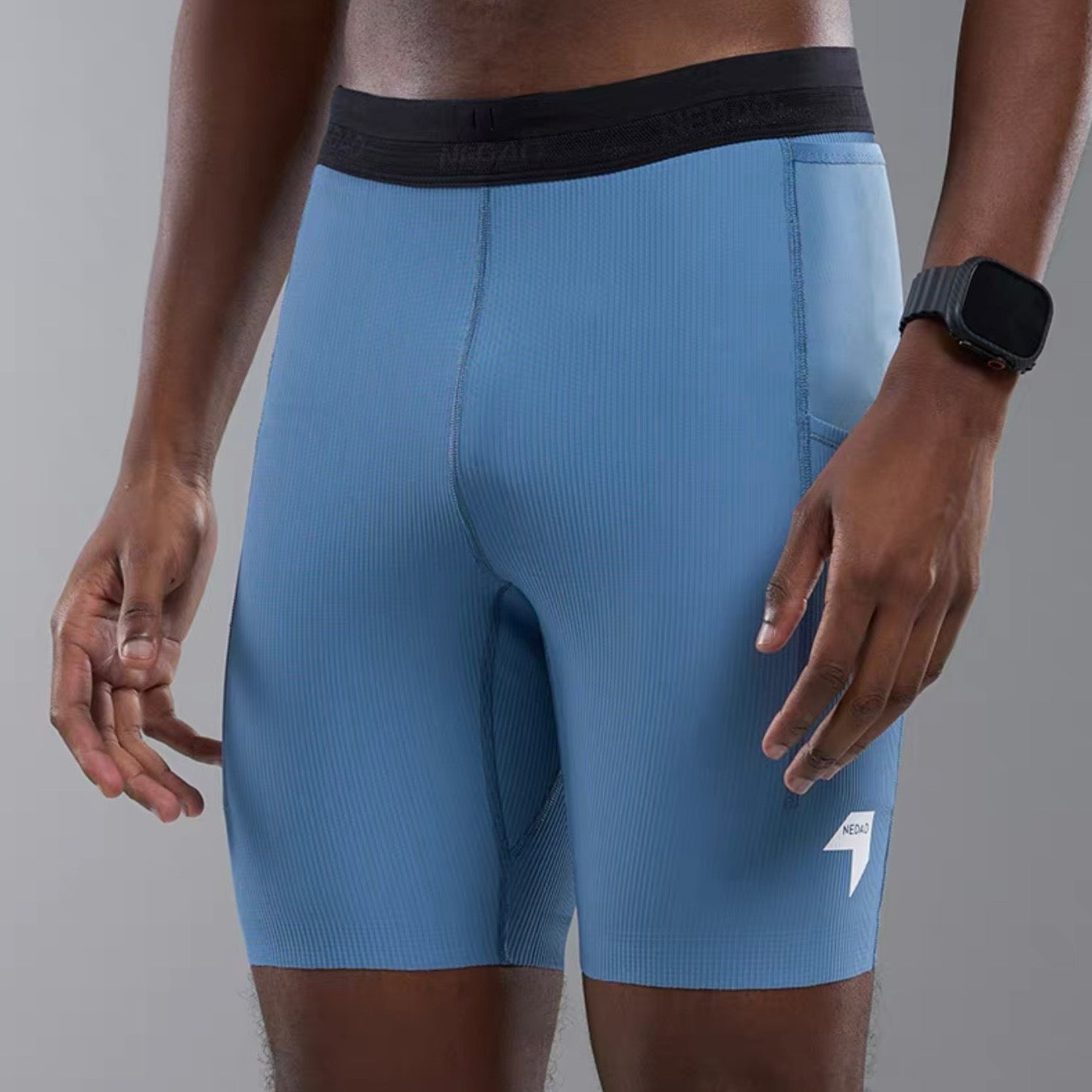 Nedao VelocityX 1/2-Length Pro 7-inch Men's Tights - Mountain Blue