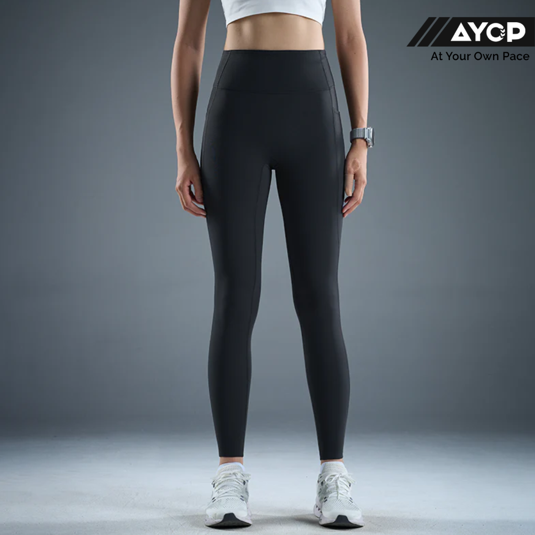 Nedao Skin+ Motion Pocket Women's Running Legging - Graphite Gray