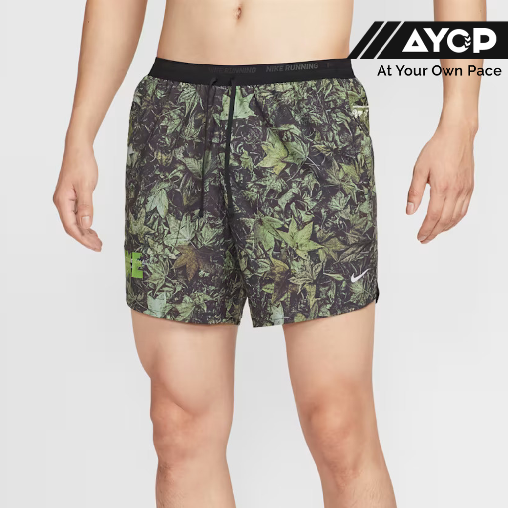 Nike Dri-FIT Stride 7 Inch Brief-lined Printed Men's Short - Green/Black
