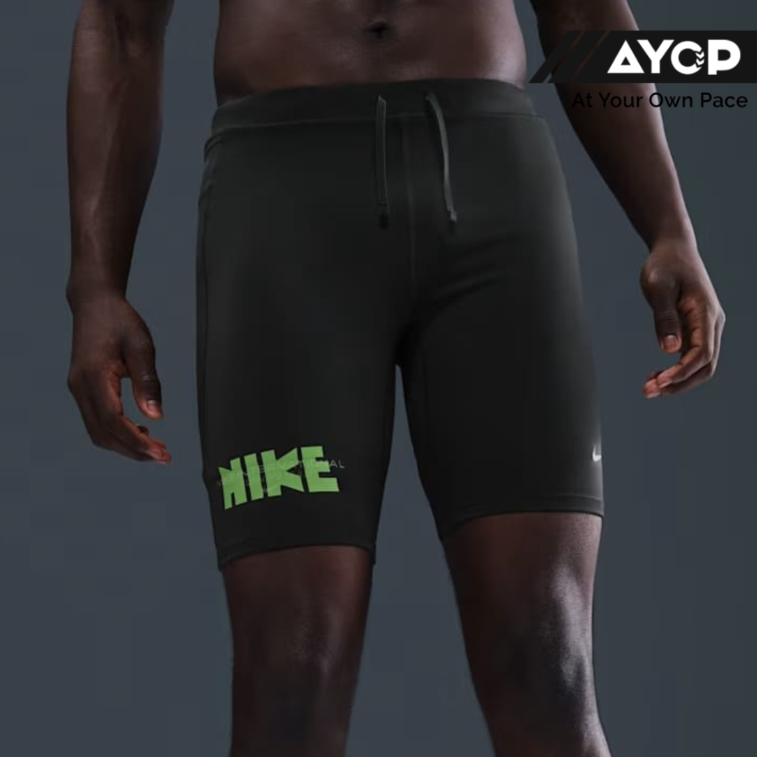 Nike Dri-FIT Fast 1/2 Length Men's Running Tights - Seaweed