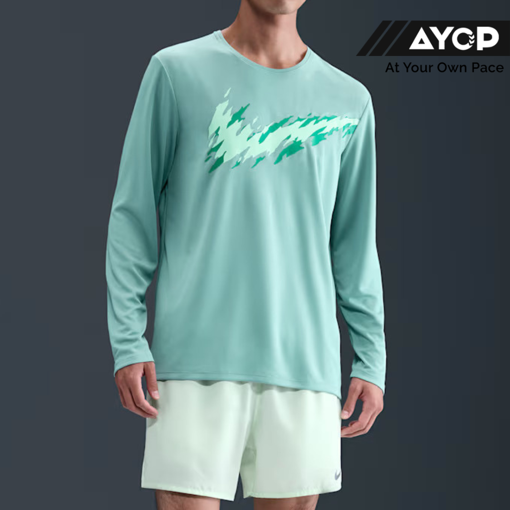 Nike Dri-FIT UV Miler Men's Long Sleeve - Cannon