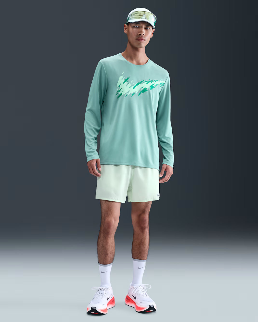 Nike Dri-FIT UV Miler Men's Long Sleeve - Cannon