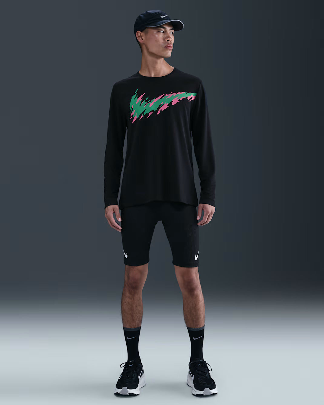 Nike Dri-FIT UV Miler Men's Long Sleeve - Black