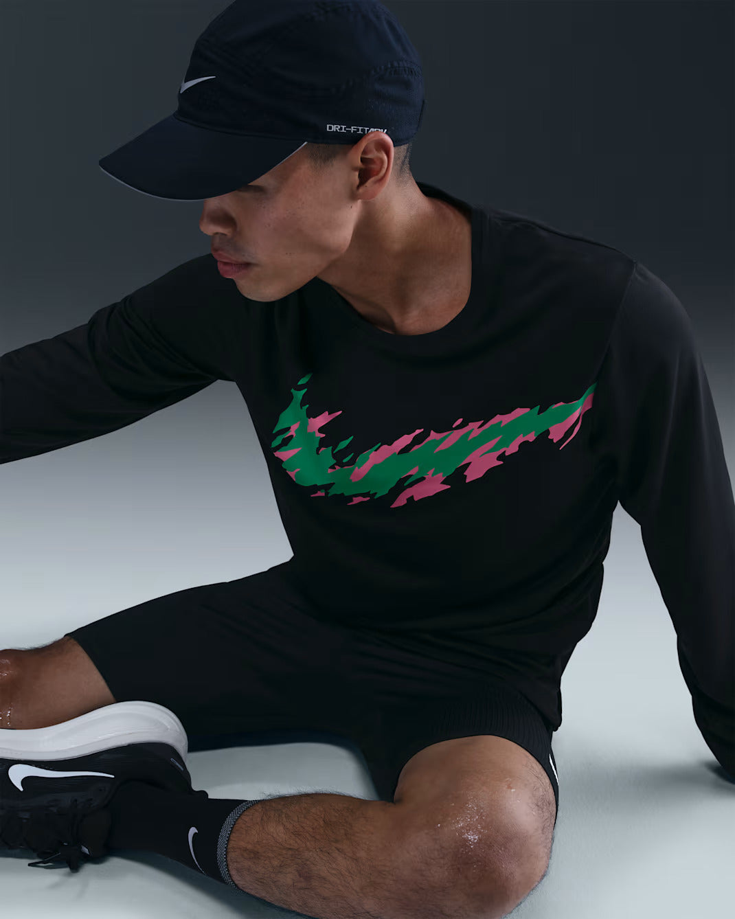Nike Dri-FIT UV Miler Men's Long Sleeve - Black