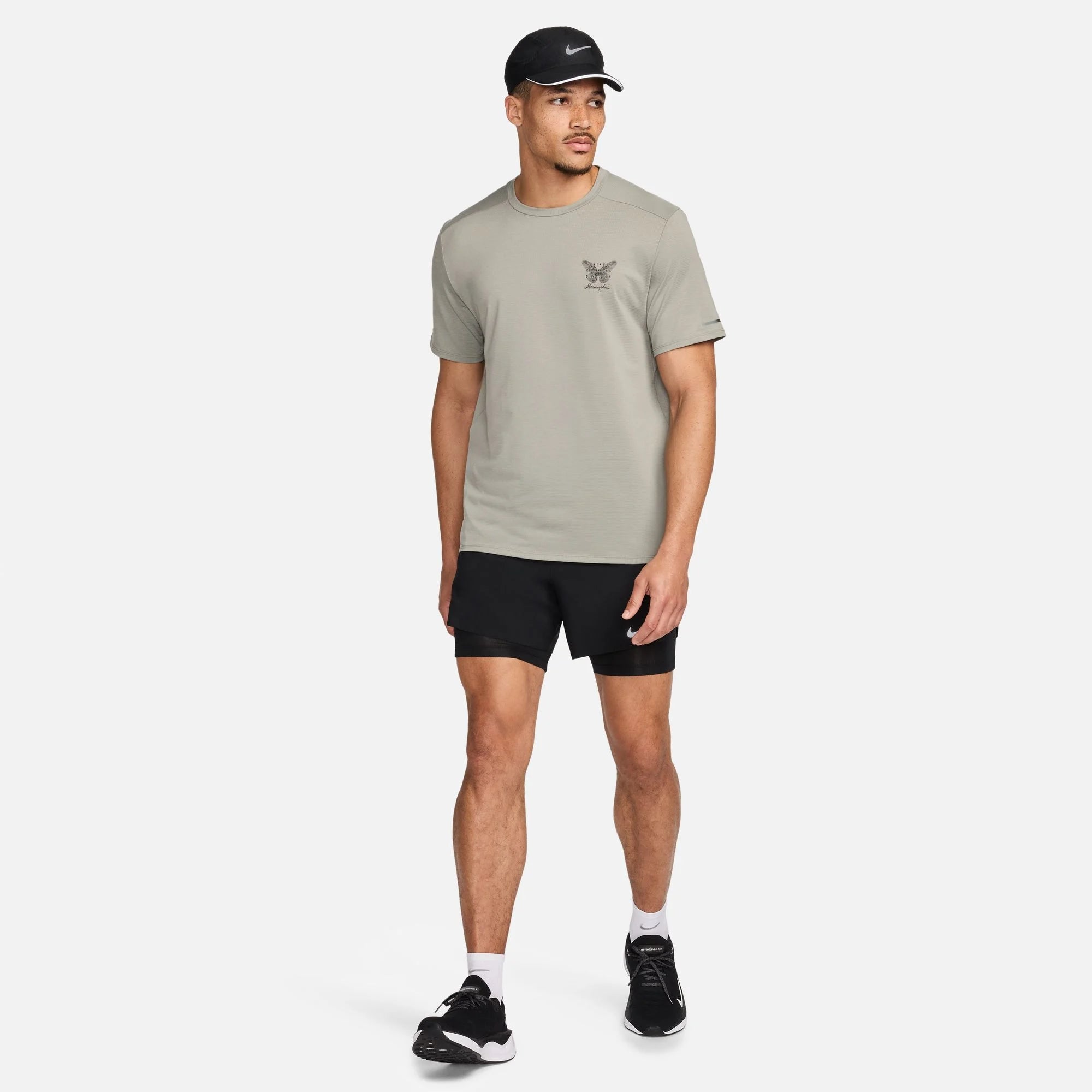 Nike Rise 365 Running Division Dry-Fit Short Sleeve - Grey