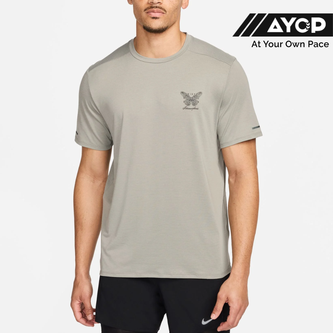 Nike Rise 365 Running Division Dry-Fit Short Sleeve - Grey