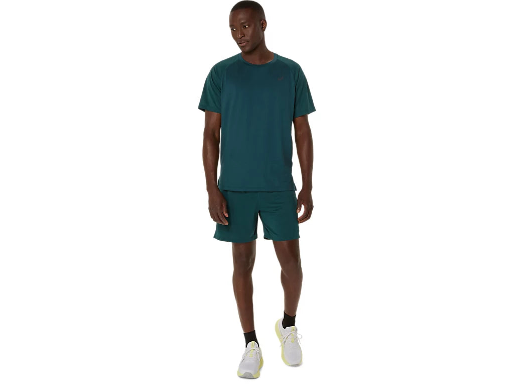 Asics Actibreeze Vented Performance Men's Short Sleeve - Saxon Green