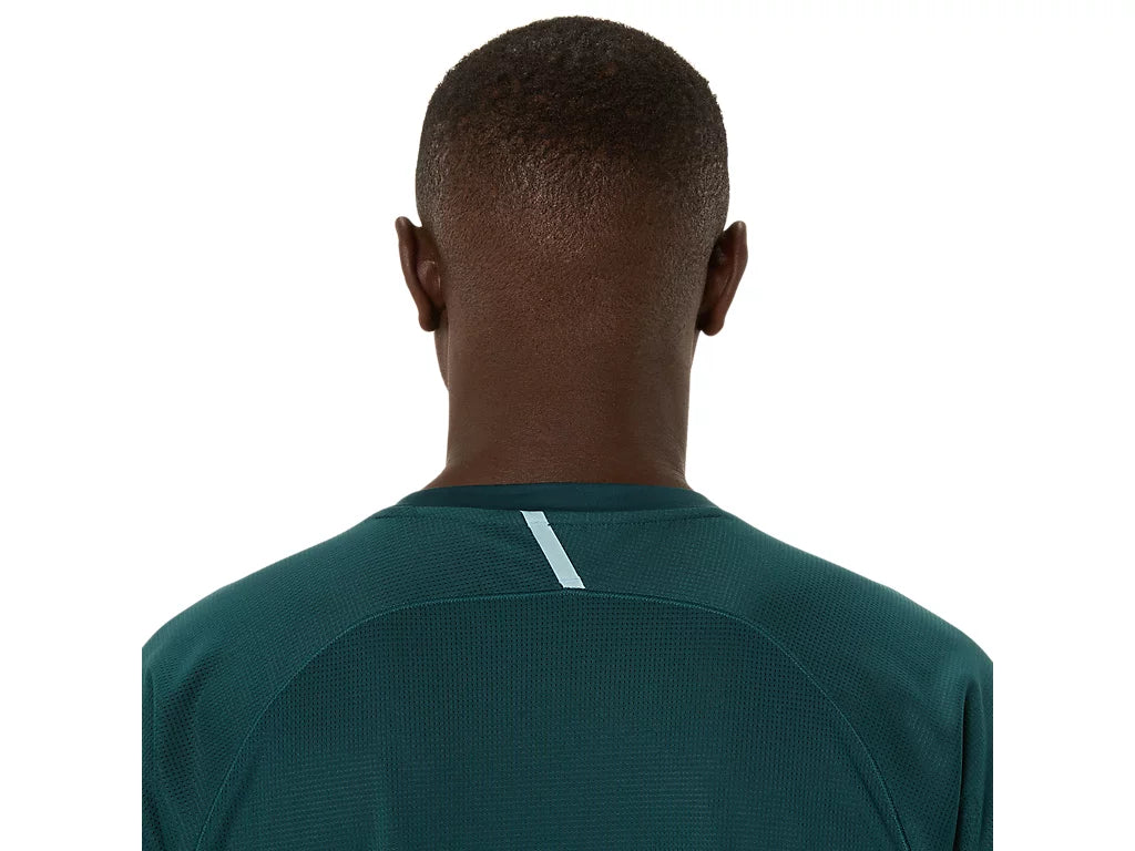 Asics Actibreeze Vented Performance Men's Short Sleeve - Saxon Green