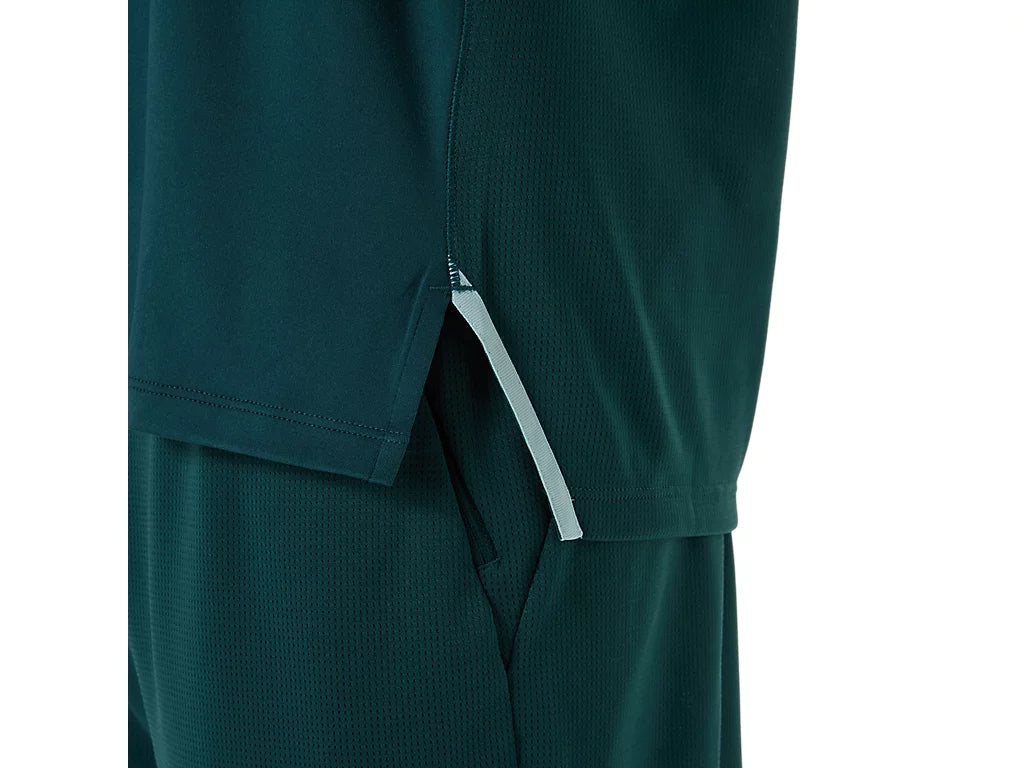 Asics Actibreeze Vented Performance Men's Short Sleeve - Saxon Green