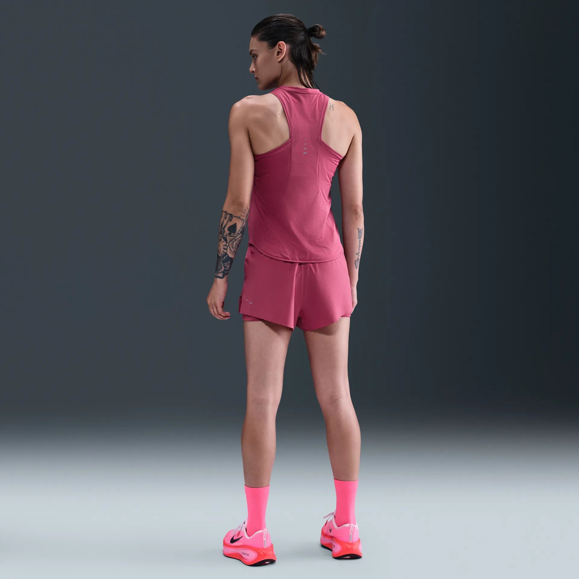 Nike Dri-FIT Swift Mid Rise 2-in-1 Women's Running Short - Sweet Beet