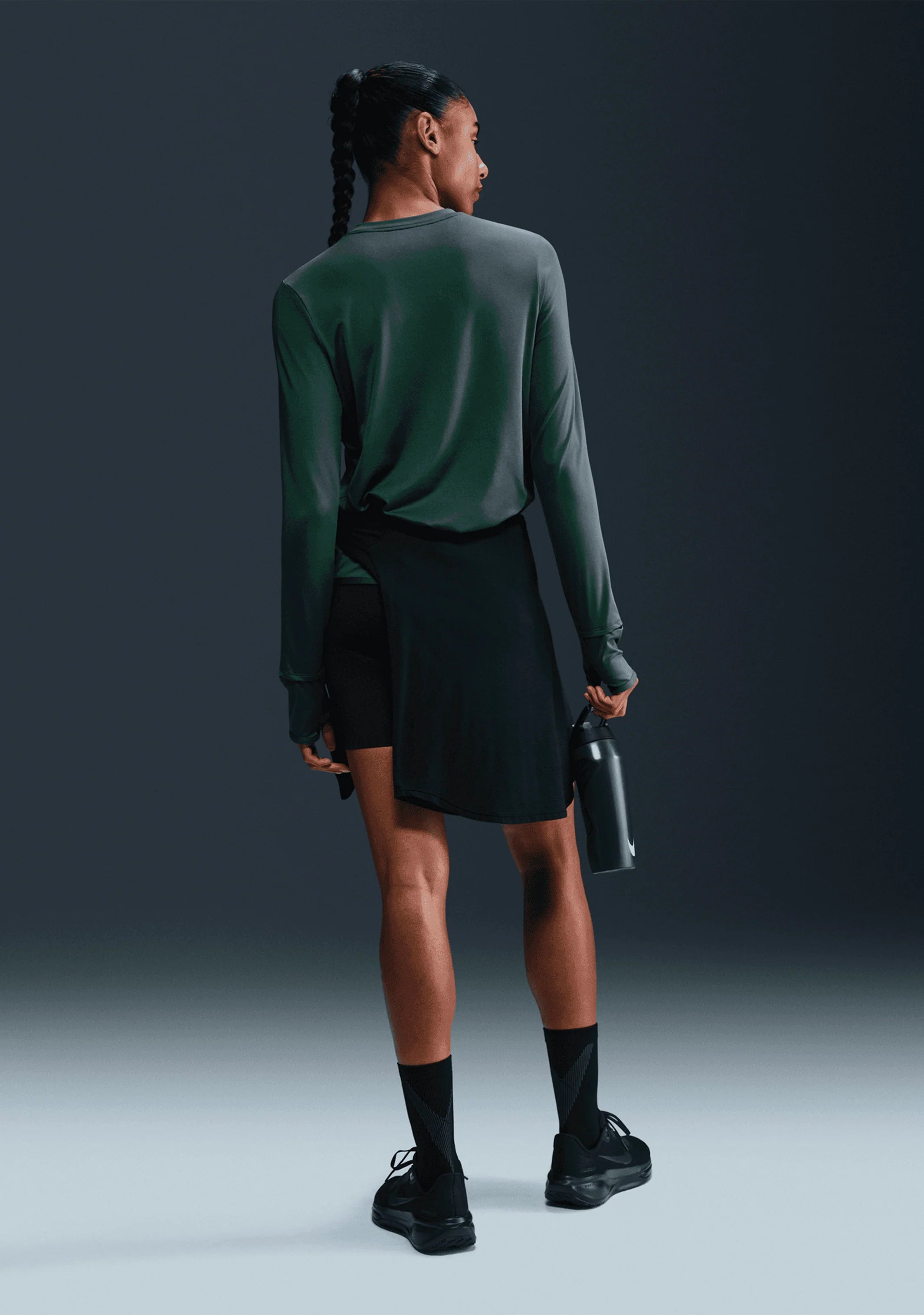 Nike DF Swift UV Crew Neck Women's Running Top - Vintage Green