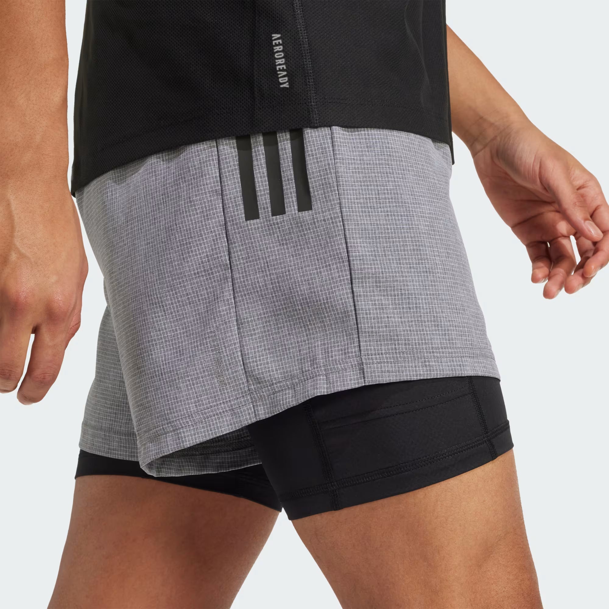 Adidas OTW Climacool 2-in-1 5 Inch Men's Shorts - Grey Six